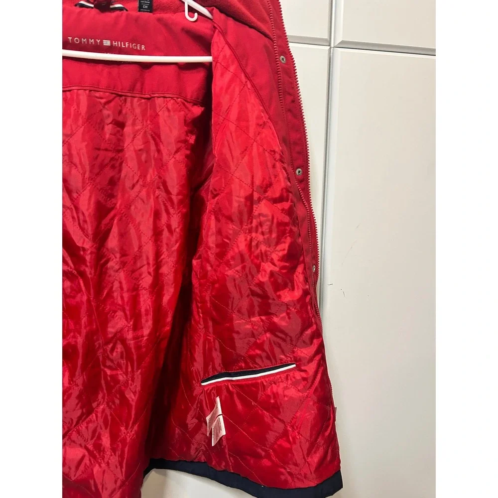 Tommy Hilfiger Mens 3-in-1‎ All Weather System Jacket Red Navy Blue Hooded Small